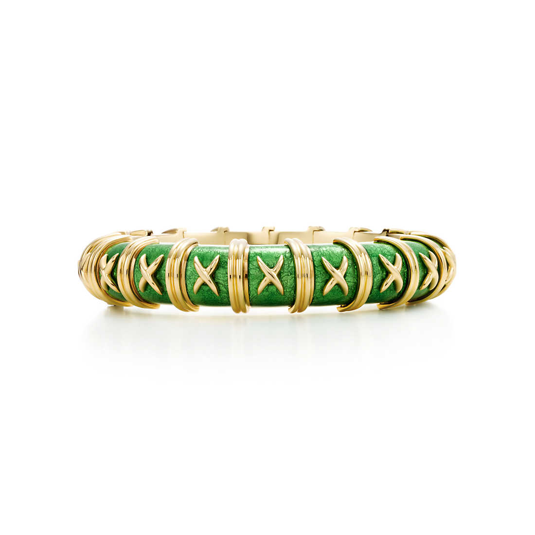 Tiffany and Co. Schlumberger Croisillon Green Paillonne Enamel Bangle  Bracelet at 1stDibs | tiffany green bracelet, croisillon bracelet,  schlumberger enamel bracelet