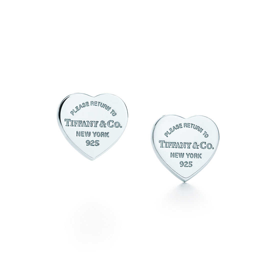 Mini Heart Tag Earrings - 925 Silver Replica Tiffany & Co.