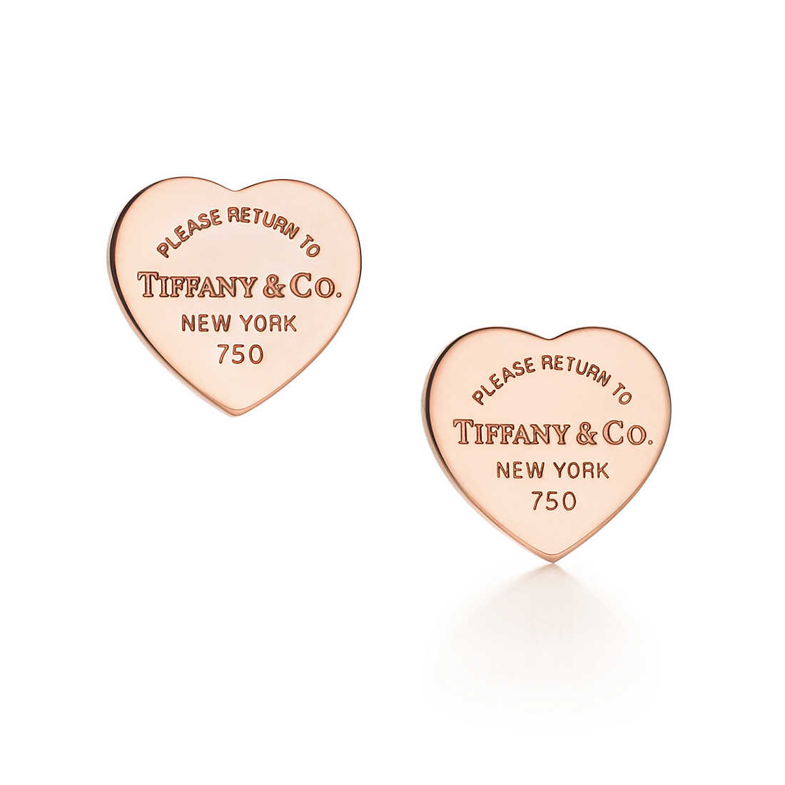 mini heart tag earrings - 925 Silver Replica Tiffany & Co.