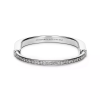 Replica Tiffany Lock Bangle in White Gold with Half Pave Diamonds