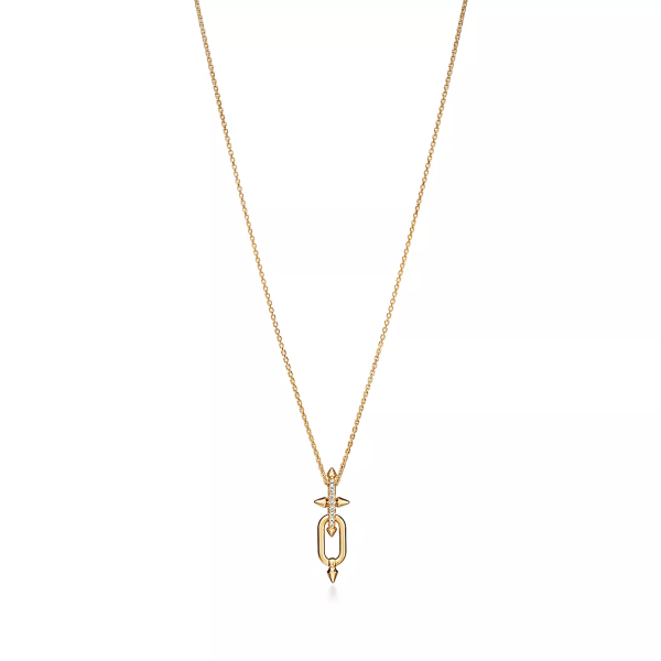 Tiffany Titan by Pharrell Williams Pendantin Yellow Gold with Diamonds Display